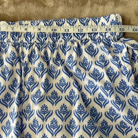 Ella Simone Cotton Pajama Pants Blue White Print with Pockets Size Medium - Picture 5 of 9
